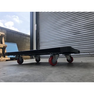 圓夢補給站 台灣製造 塑鋼忍者龜平板車，載重300kg，止滑設計，手推車平板車兩用，輕鬆搬運重物, 1個, 黑