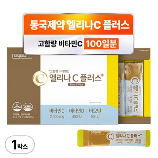 동국제약 엘리나C 플러스 고함량 비타민C 2000mg 100포 비타민D3 비오틴, 300g, 1박스