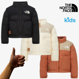노스페이스 키즈 펠리온 디테쳐블 자켓 패딩조끼 에센셜 패딩 베스트 남아패딩 여아패딩 공용패딩 캐쥬얼패딩 남아 여아 어린이패딩 키즈패딩 구스다운