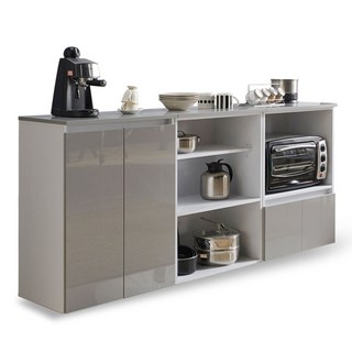 파로마 솔트 글로시 800 렌지대 수납장세트 mct010, 그레이