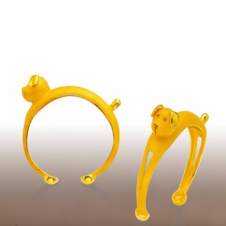 피주얼리 순금 똥강아지 모양 팔찌 18.75g 24k 99.9% 돌 백일 아기팔찌