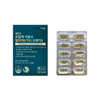 뉴트리코어 NCS 초임계 식물성 알티지 오메가3 + 쇼핑백, 1개, 30정