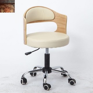 진찰의자 진료용의자 카운터 회전 바퀴 스툴 미용 실험실 치과 진료실 등받이, 7. 베이지 소가죽, 1개