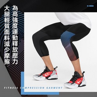 晨夜跑步籃球訓練緊身褲男款：精英反光高彈力七分褲，透氣速乾健身運動褲