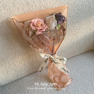 2024新款永生玫瑰花束教師節畢業禮物高端高顏值送老師闺蜜花朵筆, 精致玫瑰小花束【2只装混色装】