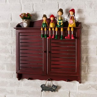 나비 인터폰박스 빈티지 원목 벽걸이 계량기 보관함 인터폰 숨기기 수납, 수제 가로형 컬러 블라인드