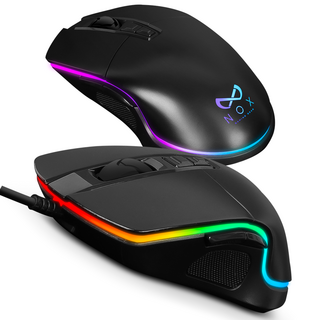 녹스 NX-M1 유선 LED 게이밍 마우스, 마우스+고급pc방 장패드, m1