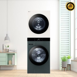 [10% 환급가전] LG전자 트롬 오브제컬렉션 워시타워 WL21GEN 드럼세탁기 FL21GEN 25kg + 건조기 21kg RL21EJN 방문설치, 세탁기(네이처 그린), 건조기(네이처 베이지)