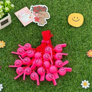 스마일 호루라기 20pc 플라스틱 호루라기, 20개, 핑크