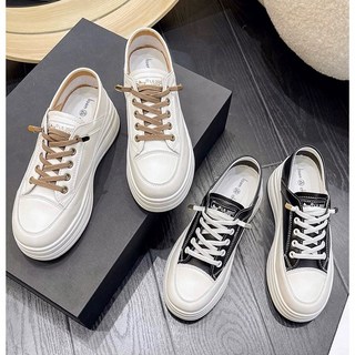韓版 舒適軟底 百搭圓頭 兩穿 可後踩 免綁帶 休閒鞋 內增高 厚底鞋 小白鞋 好穿好走