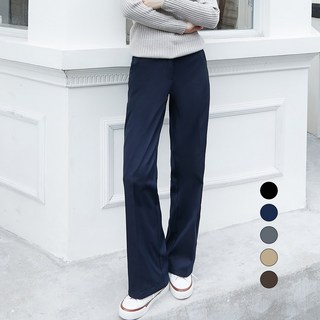 엘블로썸 여성 겨울기모 스판 와이드 슬랙스 (YKK지퍼)