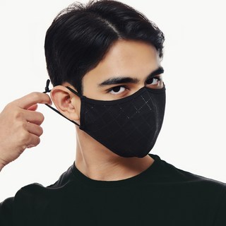 국내생산 여름용 러닝 마스크 쿨 에어홀 메쉬 스포츠 햇빛차단, 블랙, 1개