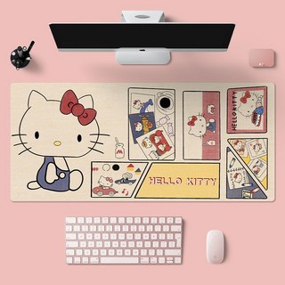 헬로키티 일러스트 게이밍 키보드 마우스패드 카툰형 방수 노슬립 장패드 애니 캐릭터 대형 탁상 깔개 매트 데스크매트 26종, 고양이23, 600*300*3mm, 1개