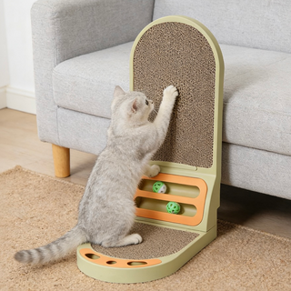KIKOKO 고양이 수직 스크래쳐 장난감 공3개 포함, 1개, 녹색