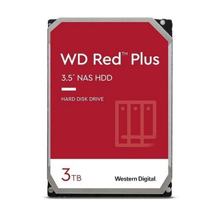 Western Digital WD30EFRX 3TB WD Red Plus NAS 내장 하드 드라이브 HDD - 5400RPM SATA 6Gb/s CMR 64MB 캐시 3