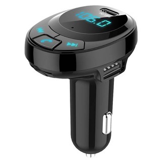 車用藍牙接收器 藍牙5.0無線音樂接收器 免持通話 適用於各種車型, 黑色, BT09