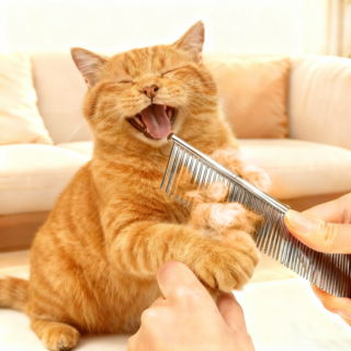 MISI 반려동물 정전기 방지 미용빗 2P, 1세트, 은색