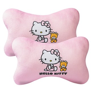 산리오 헬로키티 차량용 목쿠션, 2개, 핑크