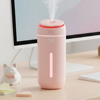 리바앤코 속닥미스트 미니 가습기 USB 사무실 공구방 침실 차량용, 핑크