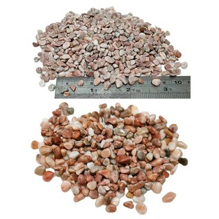 珊瑚紅玫瑰石 魚缸底材 園藝造景石, 1個