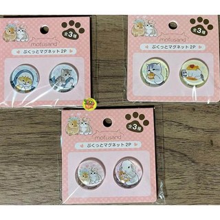 【JPGO】貓福珊迪玻璃磁鐵2入組，日本進口可愛造型磁鐵，辦公室冰箱裝飾小物，圖案隨機出貨, 1個