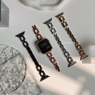 O'CLOCK STUDIO 香水瓶鏤空方格Apple Watch 金屬錶帶, 1個