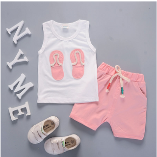 피앤엘스타일 노 마진 남아 여아 여름 3D민소매 반바지 신발 상하복세트 자체제작 등원룩 실내복 외출복