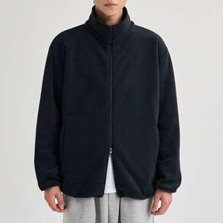 남녀공용 오버핏 폴라플리스 기모 집업 후리스 자켓