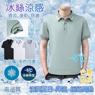男士POLO衫 95%棉短袖 大尺碼排汗衫 T恤 吸濕排汗透氣短袖上衣 台灣出貨