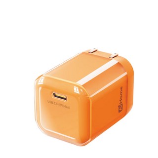 【小冰塊】45W氮化鎵快充組 支援iPhone 17/16 Pro Max/Android GaN迷你PD充電器, 1個, 快充頭, 橙色