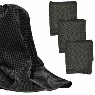 쿨타월 냉감 스포츠 타월 고밀도 메쉬 흡수 빠른건조, 4개, 01 블랙