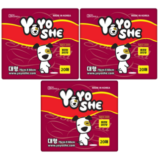 요요쉬 패드 대형 20매 플로랄와인향, 20개입, 3개