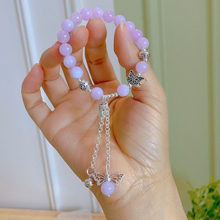 ZAEU 白沙屯媽祖過爐開光民族風灰瑪瑙水晶流蘇手鏈手串女複古藏銀長命鎖小馬吊墜熱賣