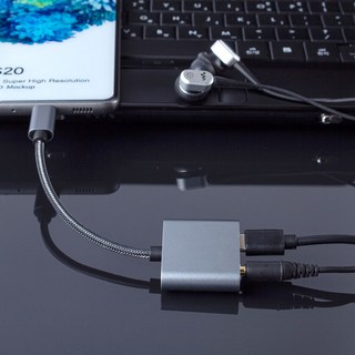 UM2 USB C to 3.5mm 오디오 AUX + C타입 충전 듀얼 젠더, 2in1젠더, 1개