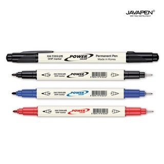 자바 트윈 유성펜 0.5 0.8 mm, 청색