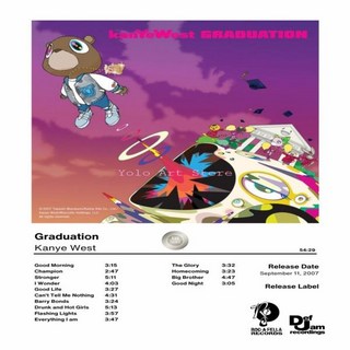 K-카니예 웨스트 팝 래퍼 음악 앨범 커버 가수 포스터 및 인쇄물 캔버스 인쇄 거실 카페 장식 벽 아트 그, 08 14