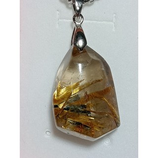 晶棋 白水晶鈦晶隨型項鍊吊墜 獨特設計