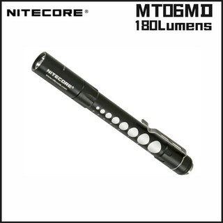 NITECORE MT06MD 전문 손전등 180 루멘 Nichia 219B LED 전원 2 AAA 배터리 검사 조명, 1개
