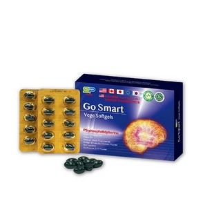 SP Go Smart 護腦素食軟膠囊 PS磷脂醯絲胺酸 60粒/盒, 1個