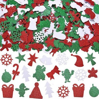 [만들기재료 ]EVA스티커혼합/반짝이크리스마스(약280개입)트리산타장식