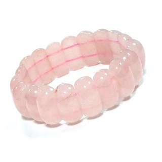 粉晶半圓形手排彈性手環