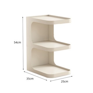 E型邊幾，堅固耐用，現代簡約小茶几，客廳沙發邊桌, E型邊幾乳白色35*25*54