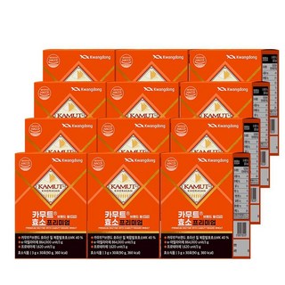 광동생활건강 카무트 효소 정품 카무트R 브랜드 밀 WITH 효소 프리미엄 고소한 곡물맛 [소비기한 26. 5. 12], 12개, 30회분