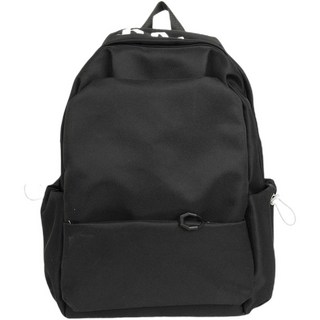 【帝柏】雙肩包 男女通用 ins風 學生背包 旅行背包 書包 日韓風 大容量背包 學生書包 男生背包 女生背包 防水, 黑色