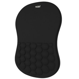 리디프 손목보호 마우스패드 메모리폼, 블랙(도트패턴), 1개