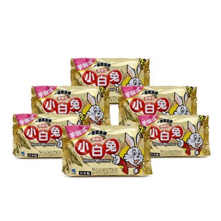 日本小林製藥小白兔暖暖包-握式60入-台灣公司貨-日本製/日本原裝進口, 6套