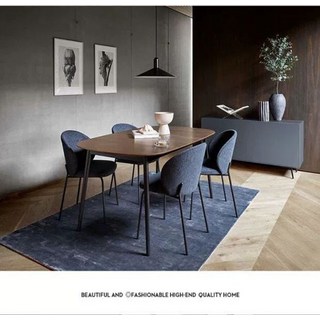 보컨셉의자 프린스턴체어 패브릭 식탁의자 1개 라운지, 코튼 블루