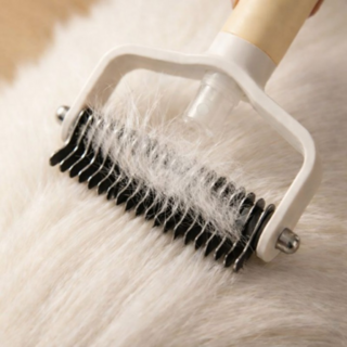 아이노르 반려동물 엉킴 해소 죽은털 제거 브러쉬, 1개, 옐로우