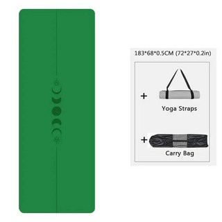 천연 고무 PU 요가 매트 두껍고 넓음 충격 흡수 미끄럼 방지 땀 흡수 선문 피트니스 명상 183cm, 183cmX68cmX5mm, Color C, 1개