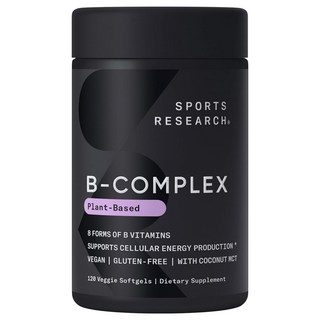 SPORTS RESEARCH B-Complex素食軟膠囊, 1罐, 120顆